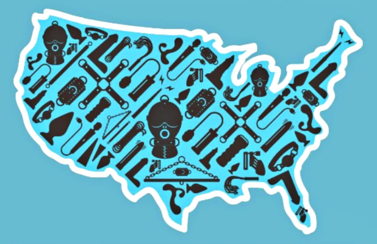 Kinky Af Map Reveals The Most Popular Sex Toy In Each State Complex