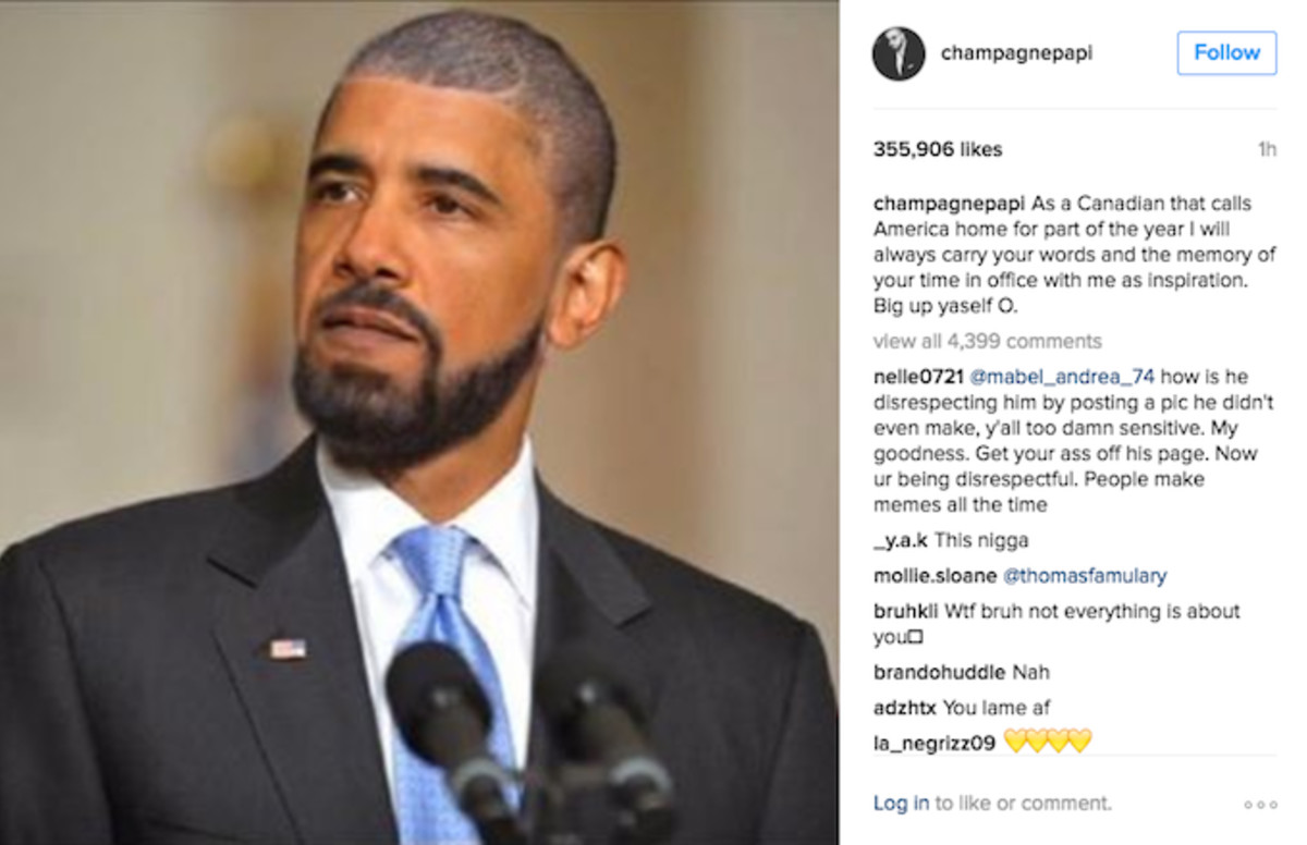 Drake Posts Bizarre Obama Meme On Ig Is Roundly Mocked