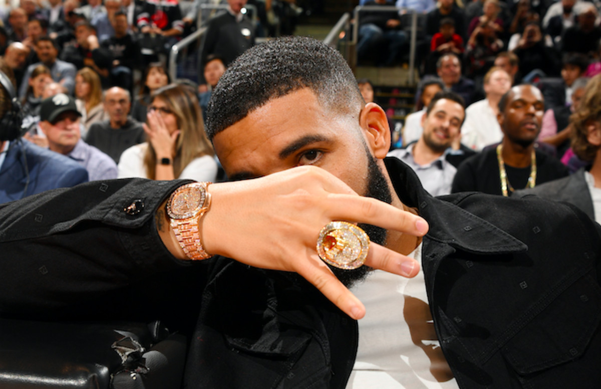 Drake Shows Off Rare, 600,000 Watch During Raptors76ers Game Complex