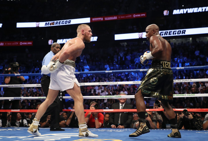 Conor McGregor Floyd Mayweather T-Mobile Arena 2017 Getty