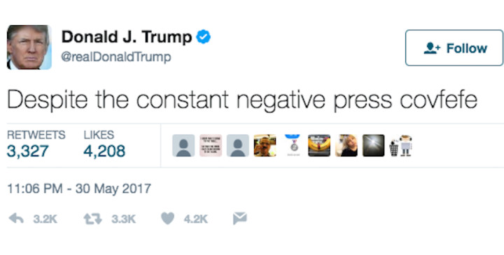 Trump Twitter Typo Makes Us All Wonder About Covfefe Complex