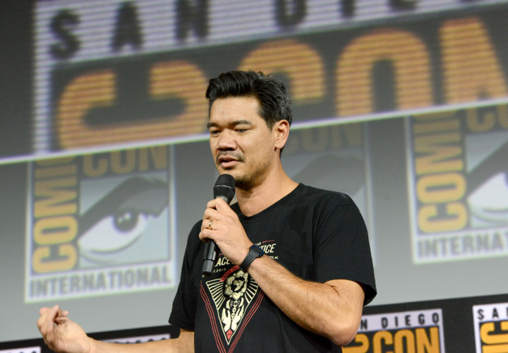 Destin Daniel Cretton speaks the Marvel Studios Panel during 2019 Comic-Con