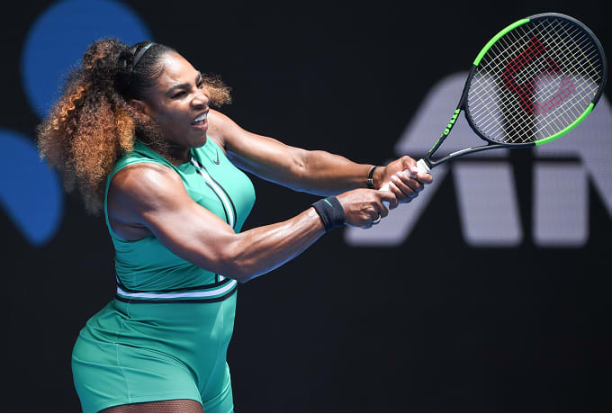 Serena Williams Rocks Green Romper and Fishnets at ...