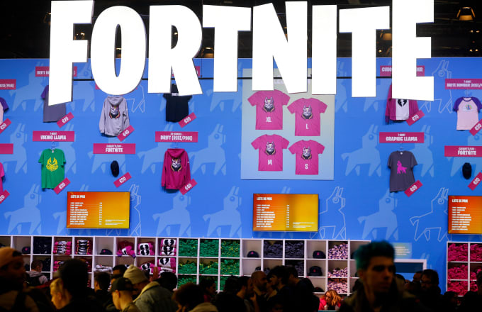 he logo of the video game fortnite developed by epic games - fortnite hack epic games