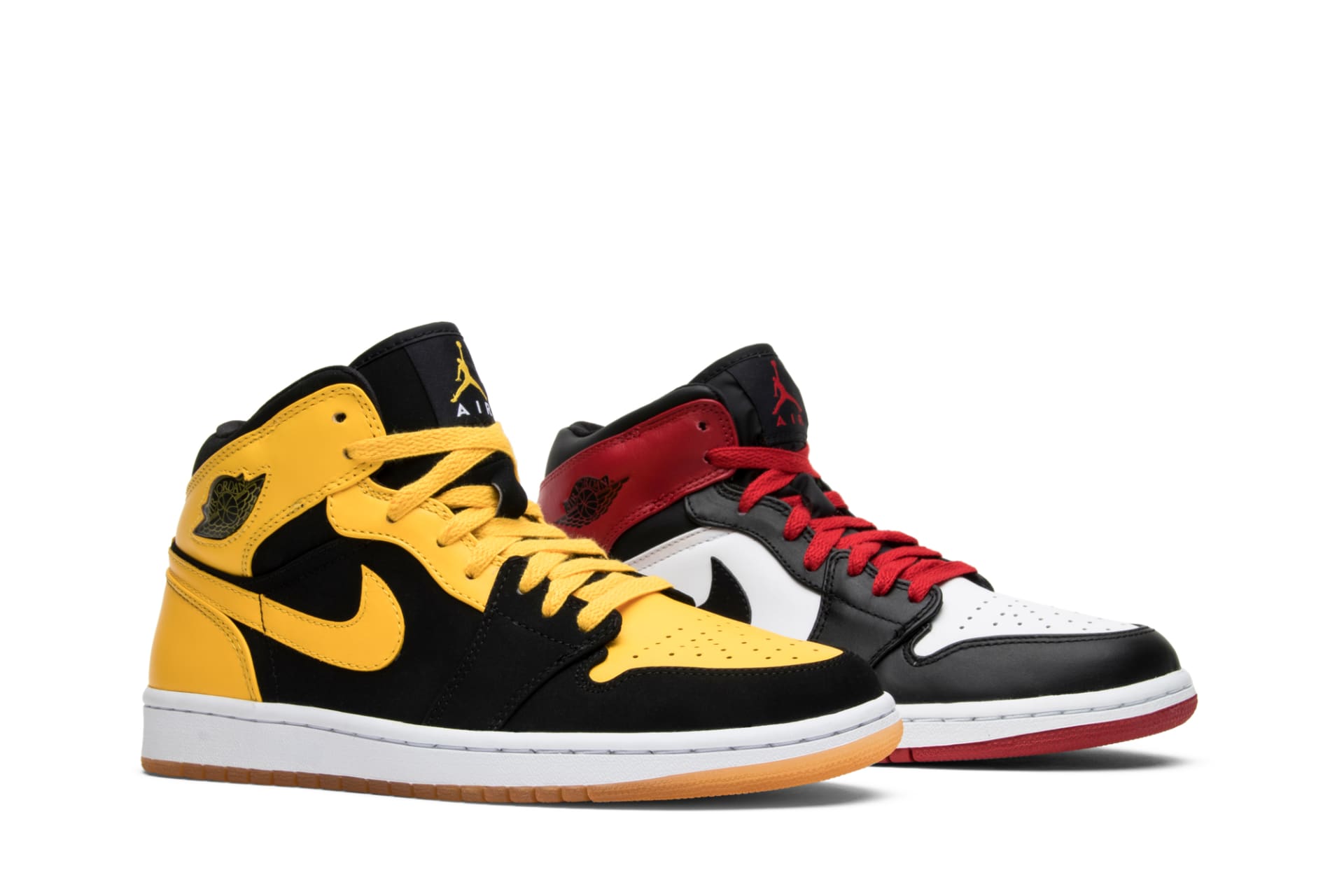 black and yellow air jordan 1s