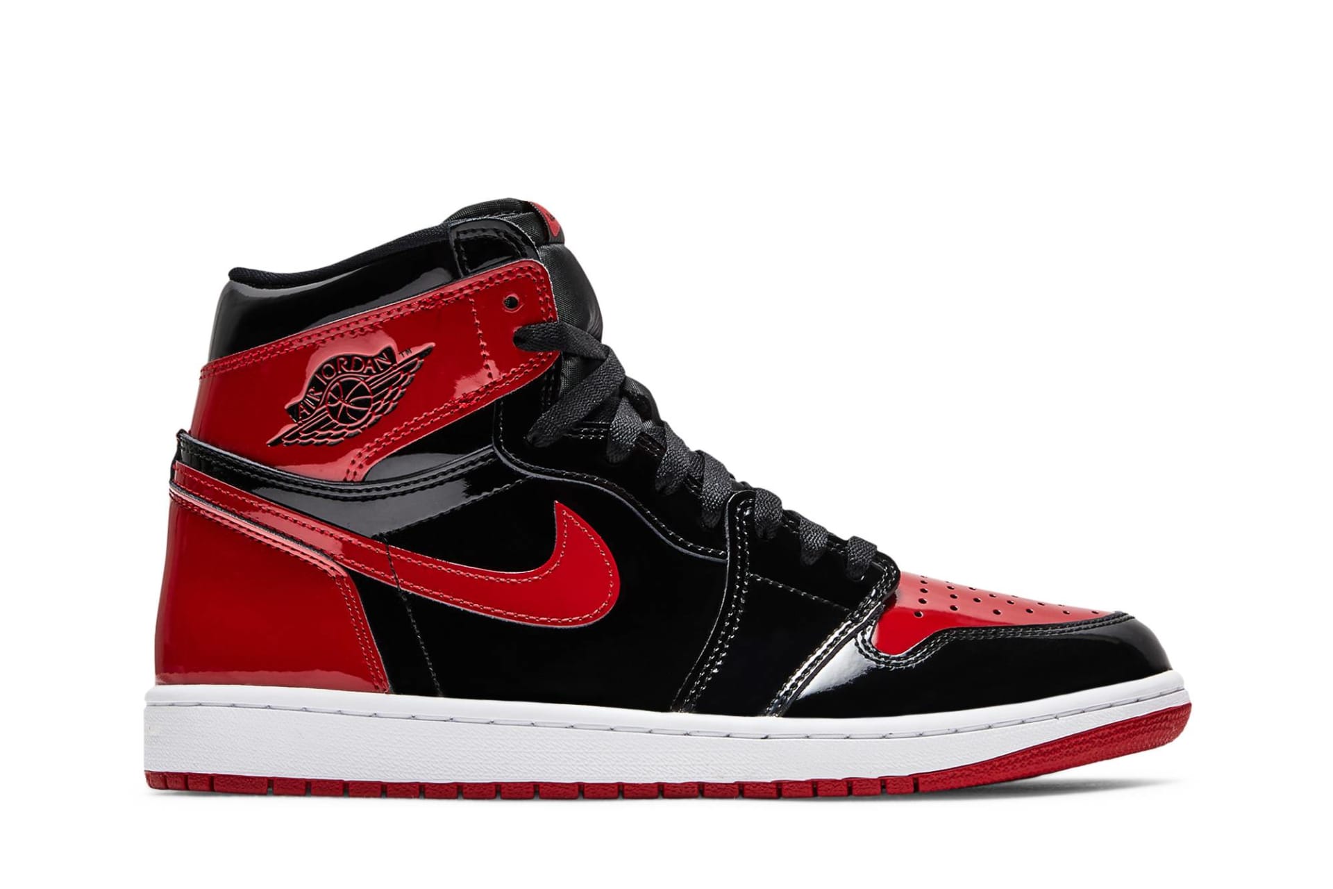 patent leather jordans all black