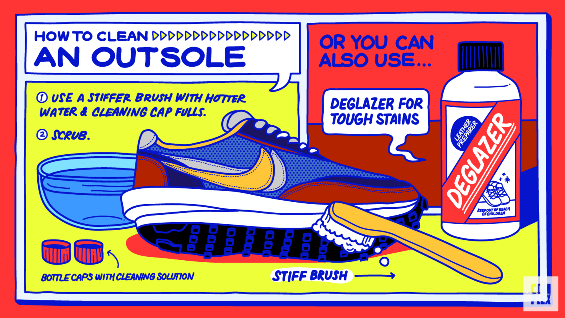how to clean an outsole