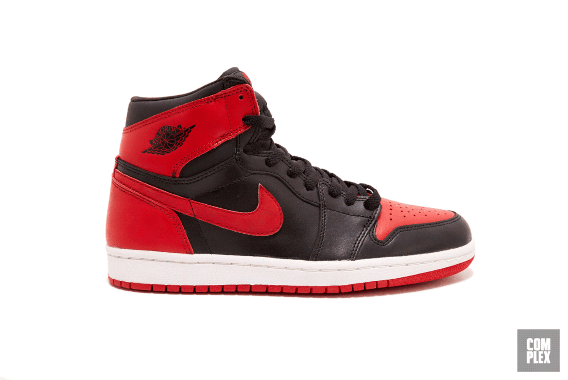 Red and black original jordans