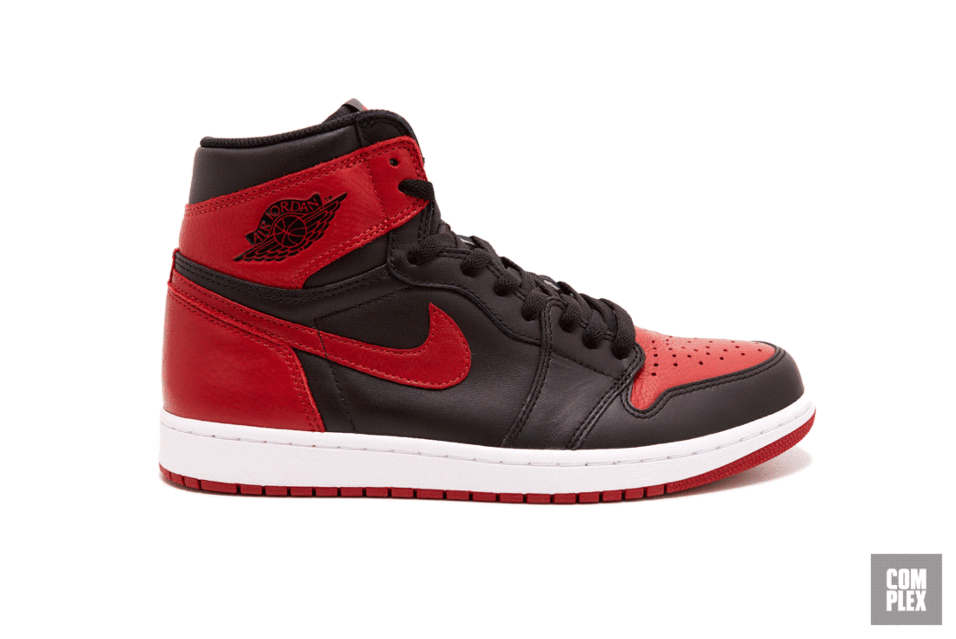 Black and red michael jordan shoes