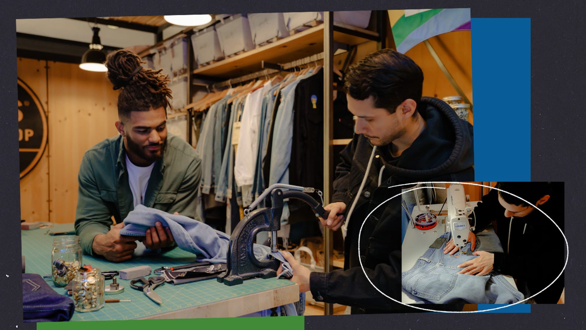 How Pro Linebacker Fred Warner Repairs Denim at the Levi's® Tailor Shop |  Complex