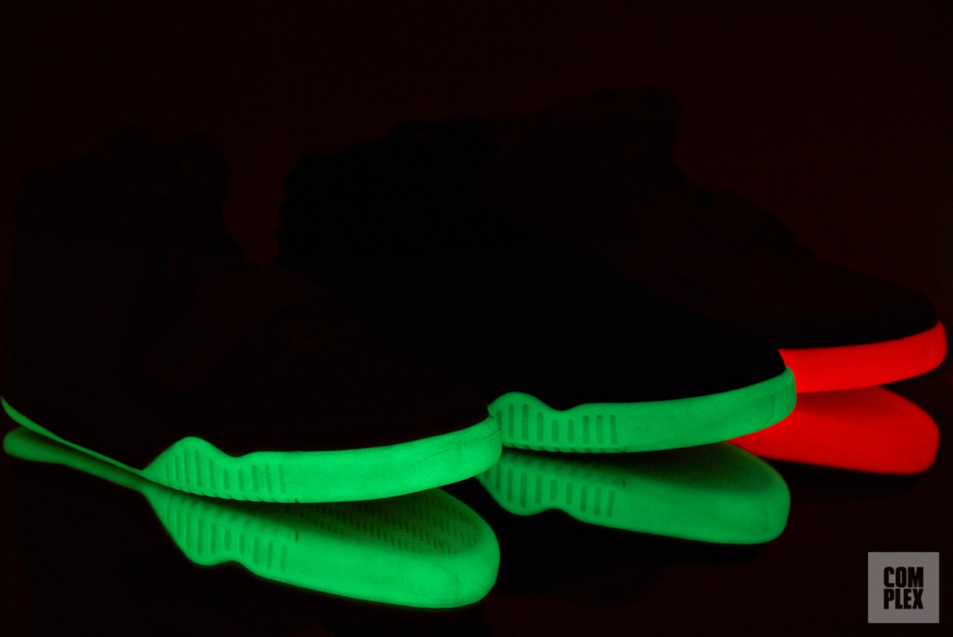 yeezy red october glow in the dark