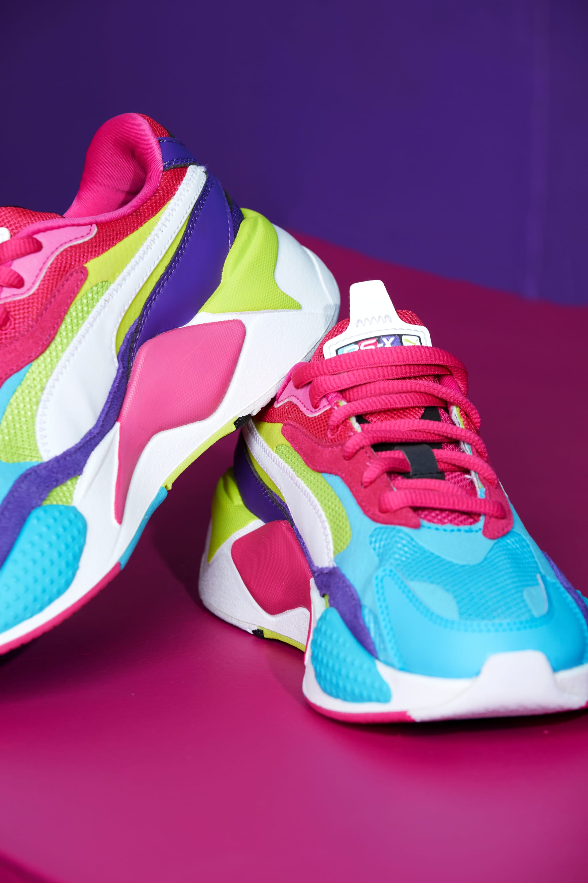 puma pink fluorescent green
