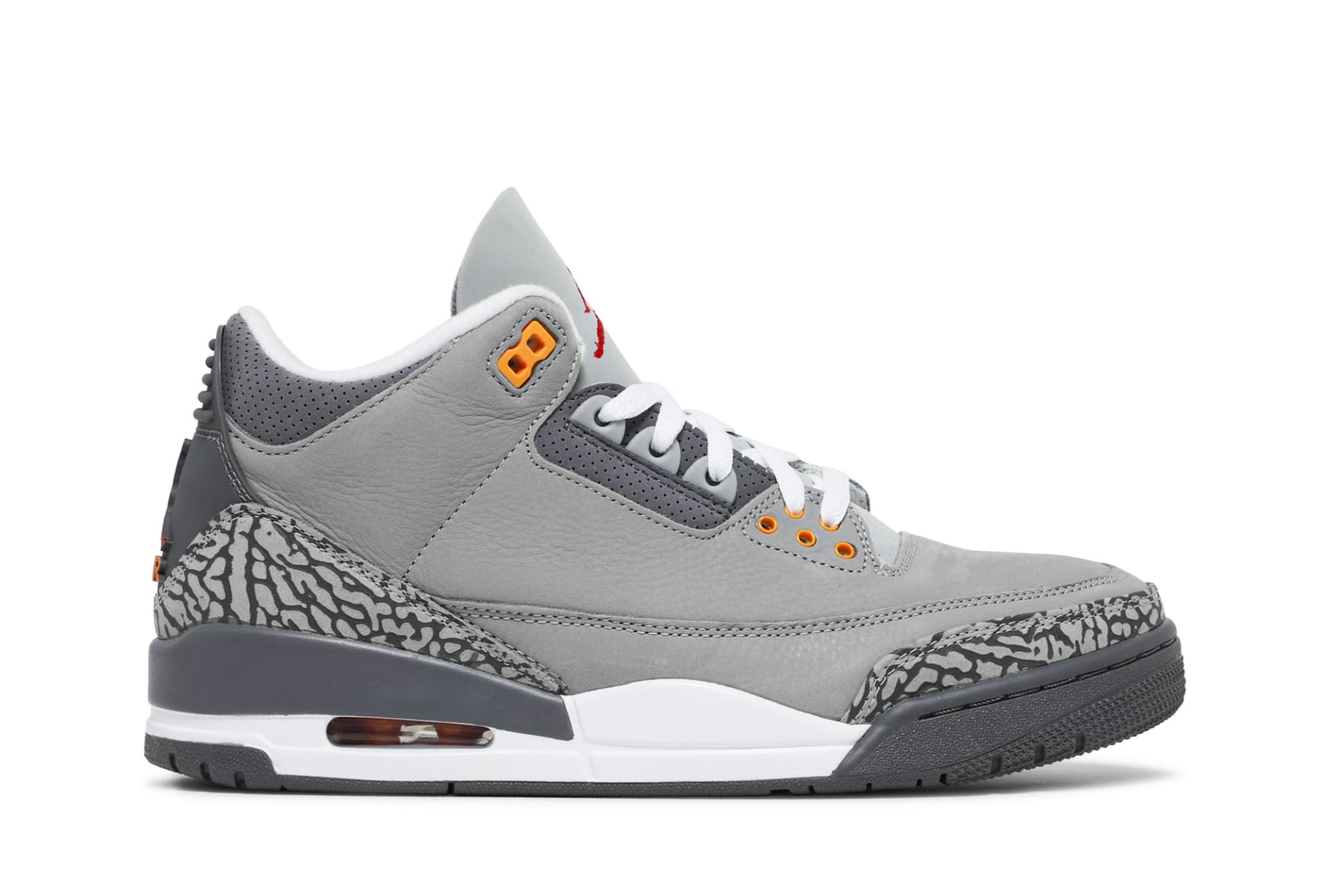 gray jordans with colorful bottom
