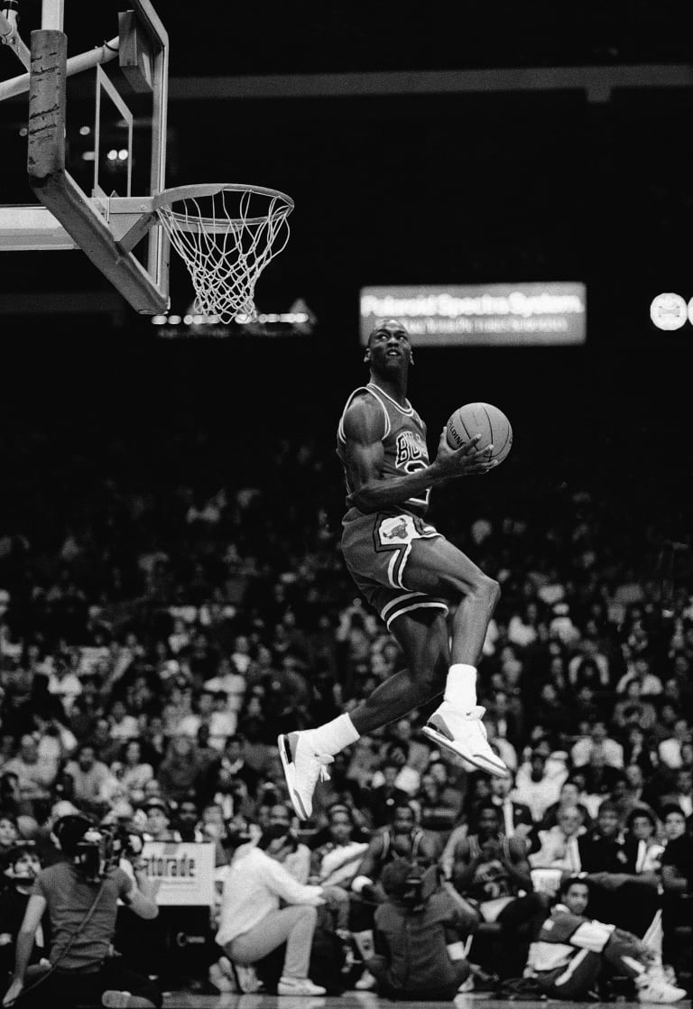 michael jordan black and white