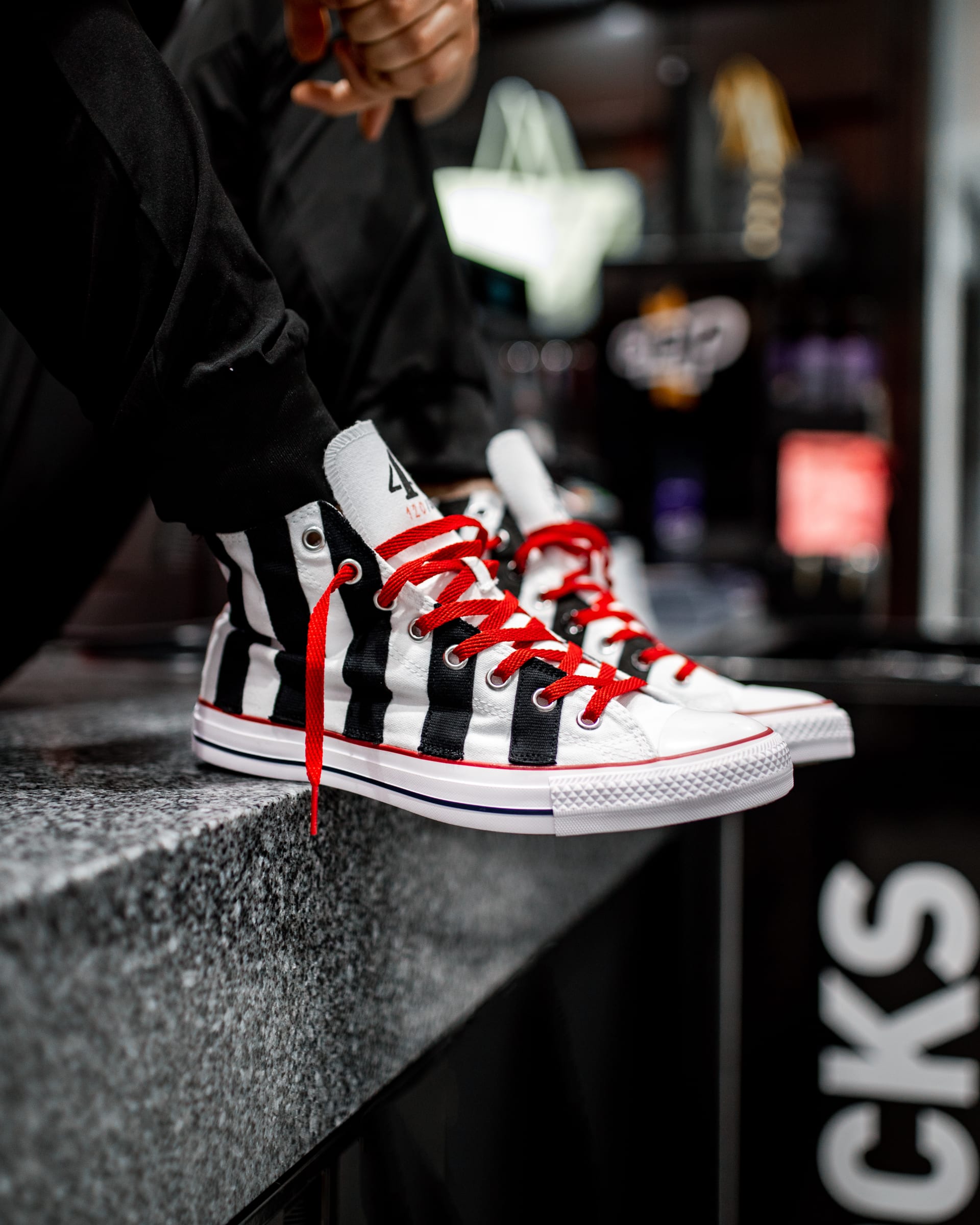 white high top converse foot locker