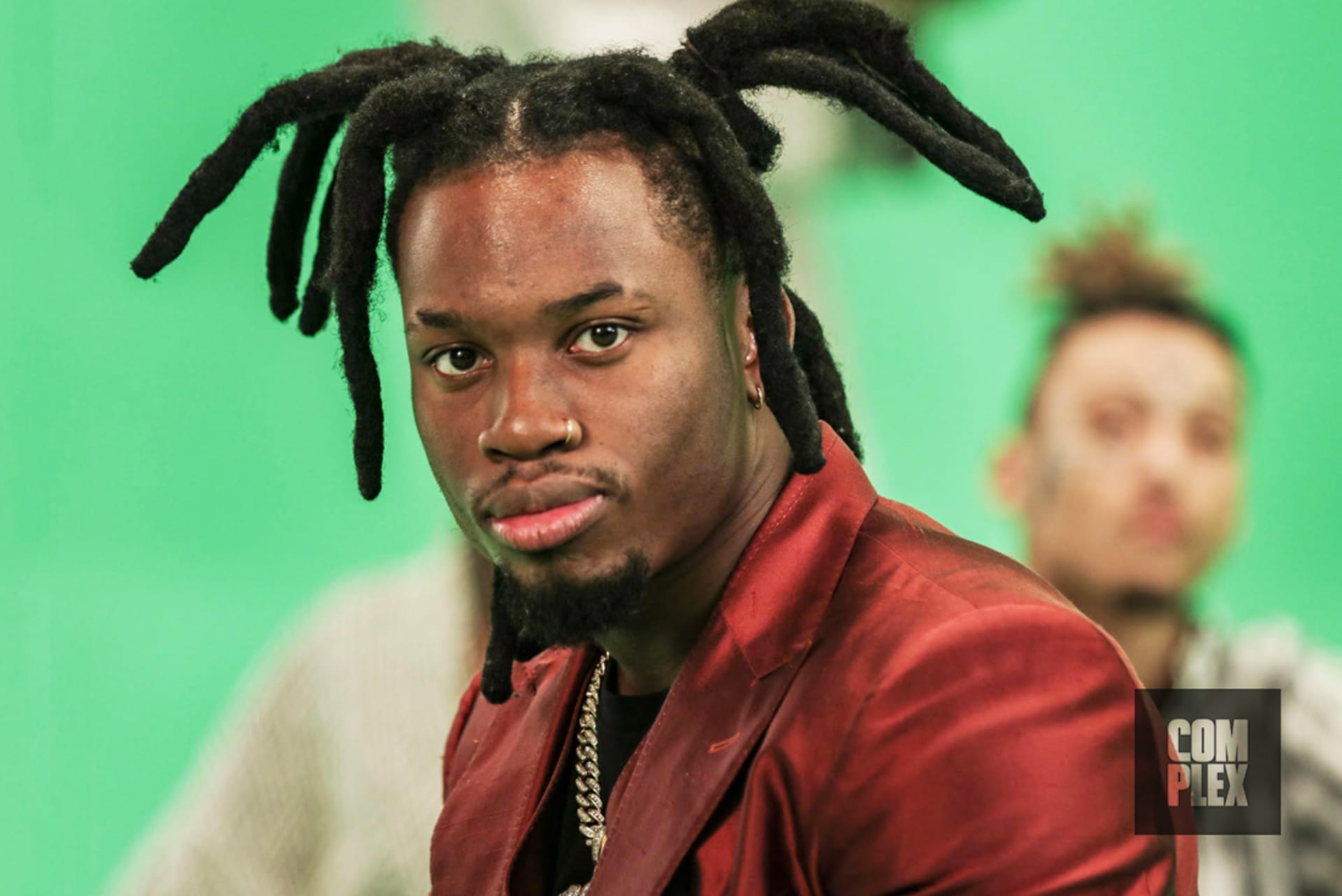 Denzel Curry at the "Black Balloons" music video shoot.