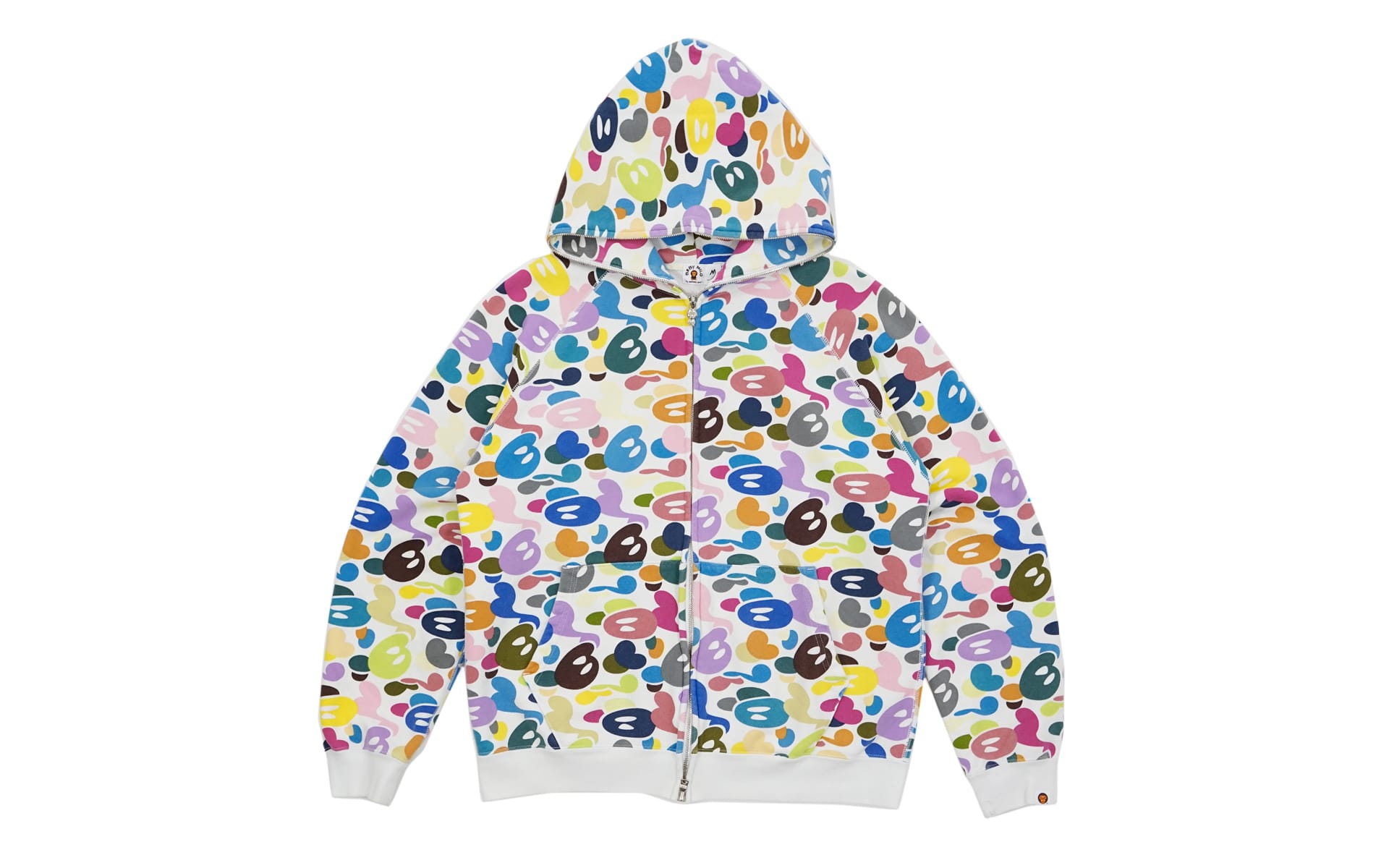bape multicolor camo hoodie