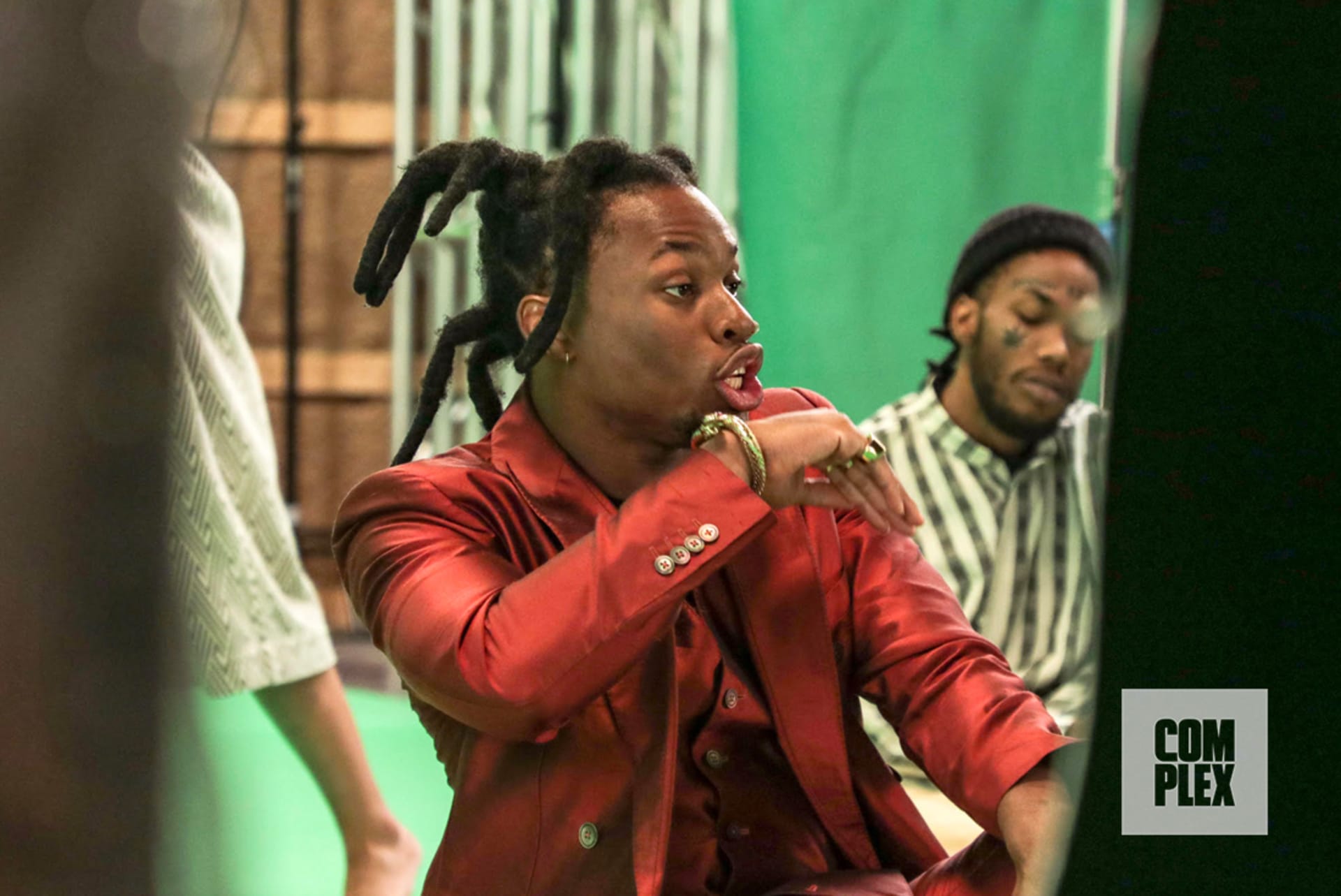 Denzel Curry at the "Black Balloons" music video shoot.