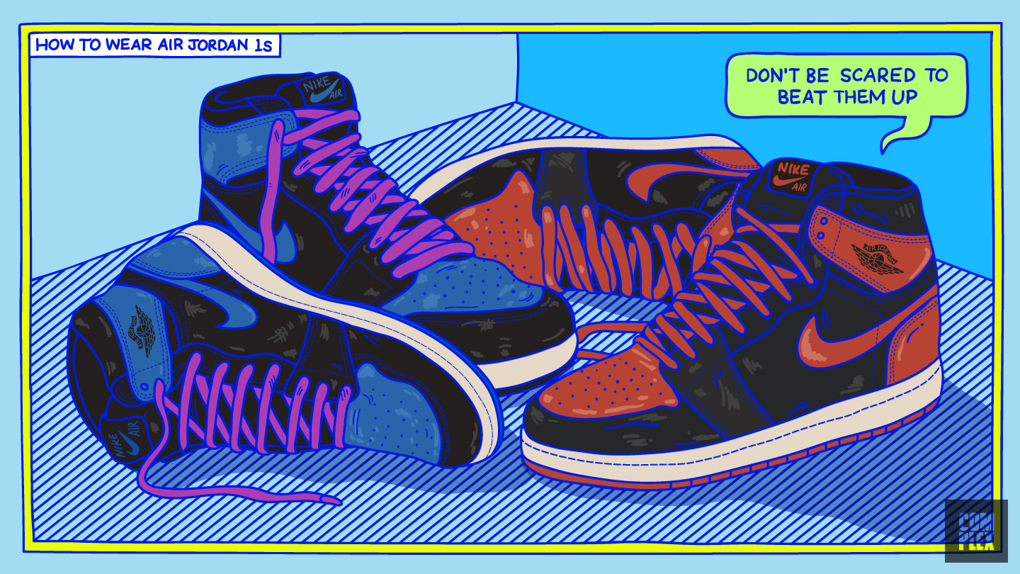 how to wear air jordan 1 laces