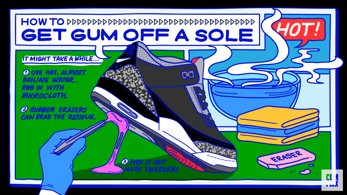 how to get gum off a sole