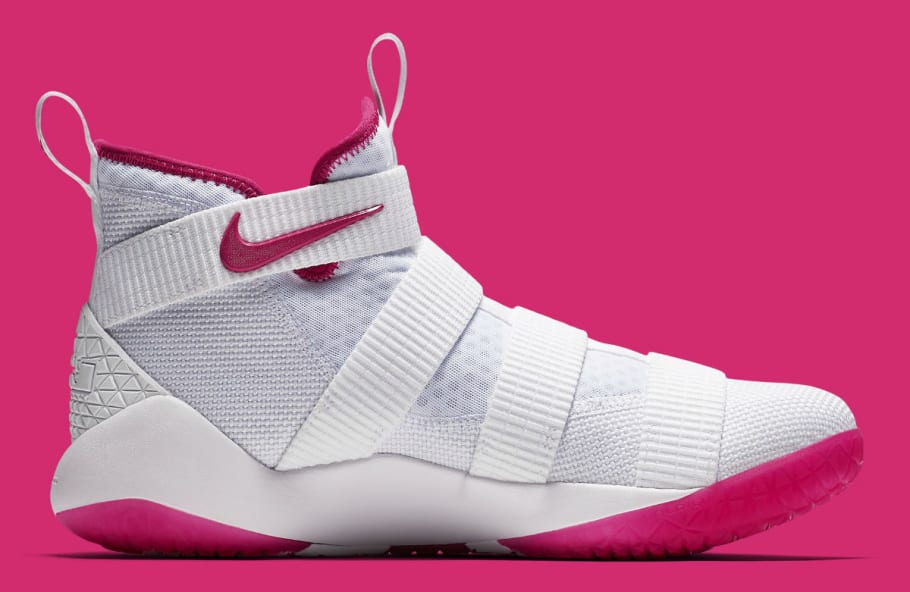 nike lebron soldier 11 pink and white