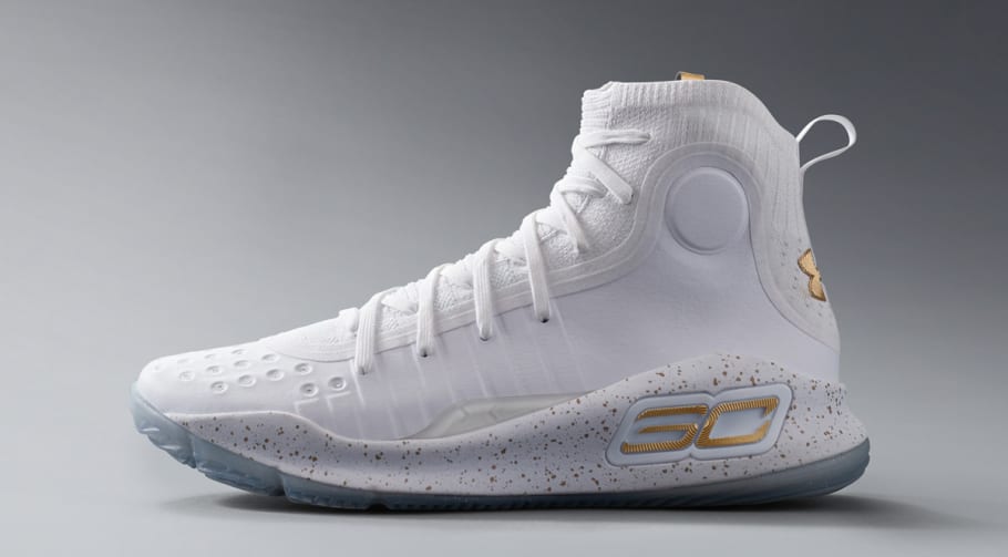 curry 4 shoes white and gold