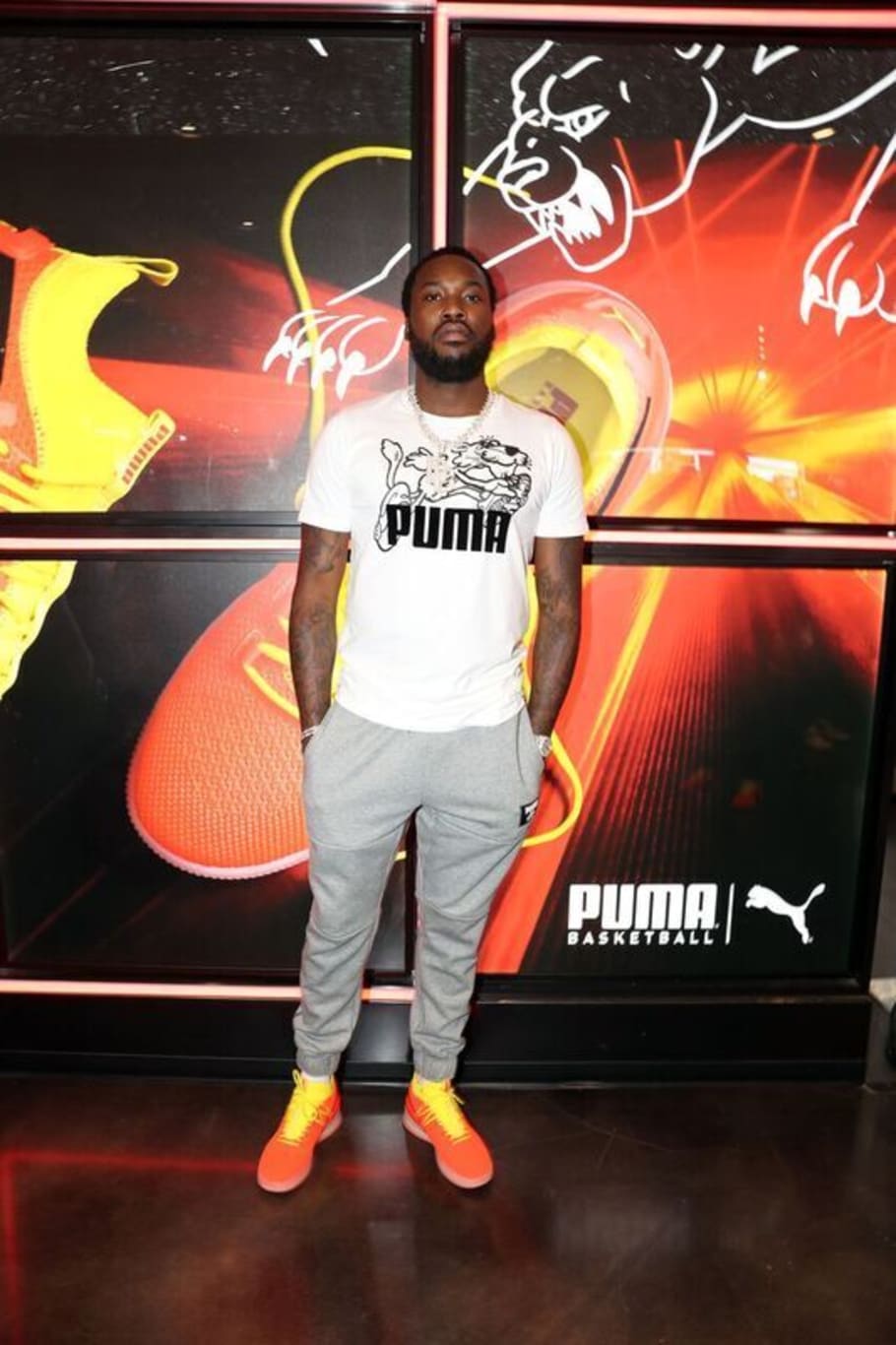 meek mill wearing pumas