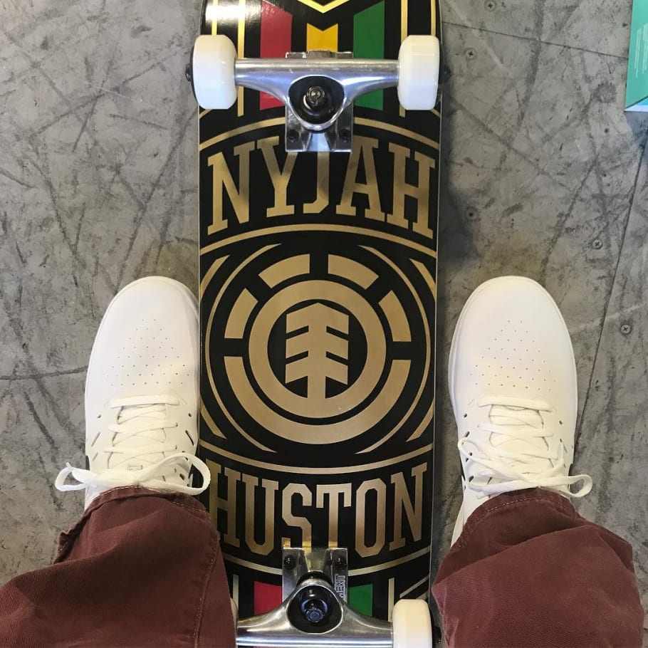 nyjah huston shoes black and white