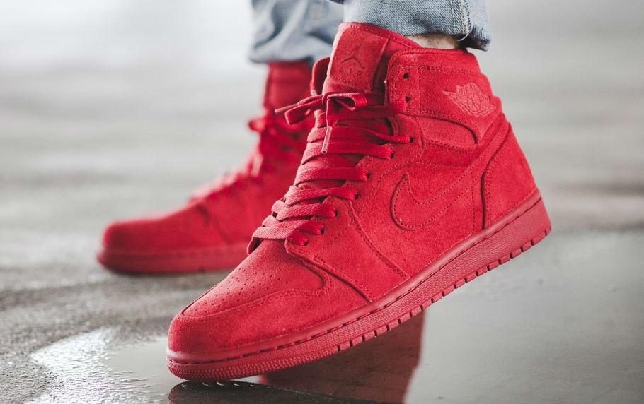 air jordan 1 retro high red suede