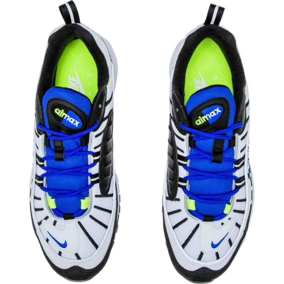 nike air max 98 white black racer blue