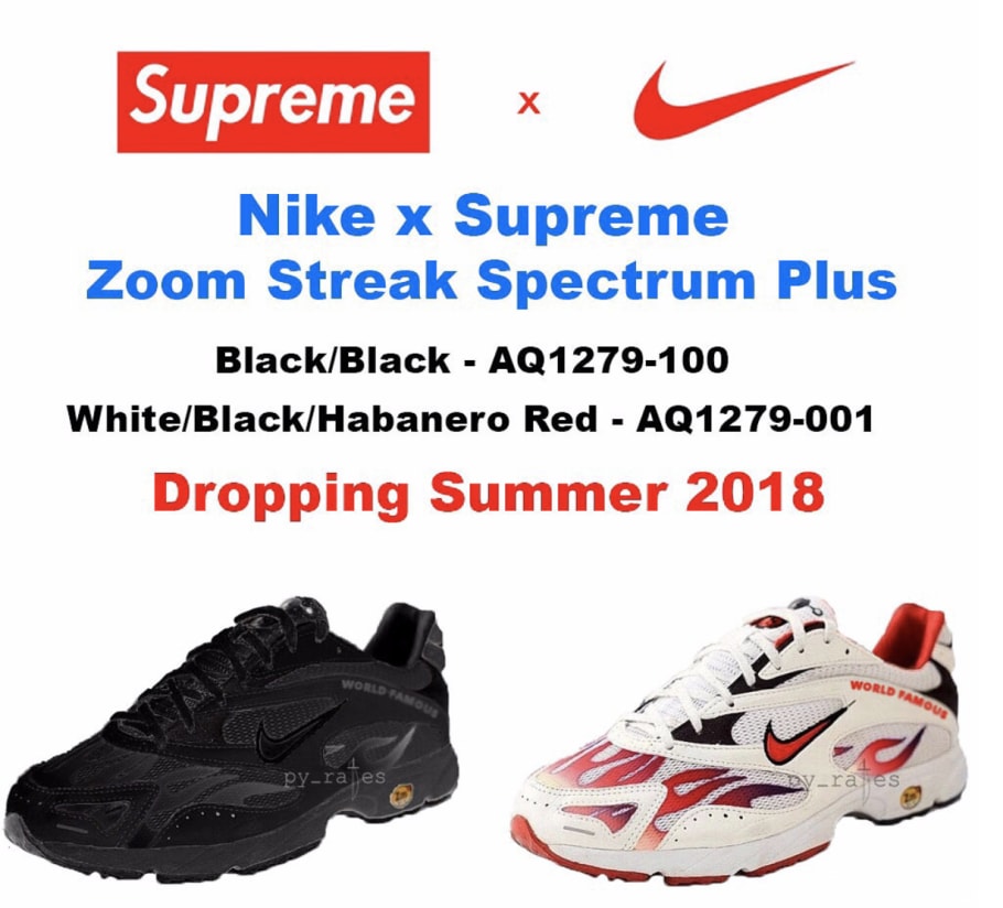 Nike x Supreme Zoom Streak Spectrum Plus Black/Black AQ1279 