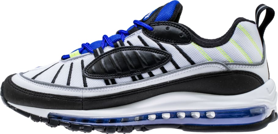 Nike Air Max 98 White Black Racer Blue Volt Release Date 103 Sole Collector