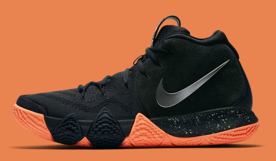 kyrie 4 black and orange