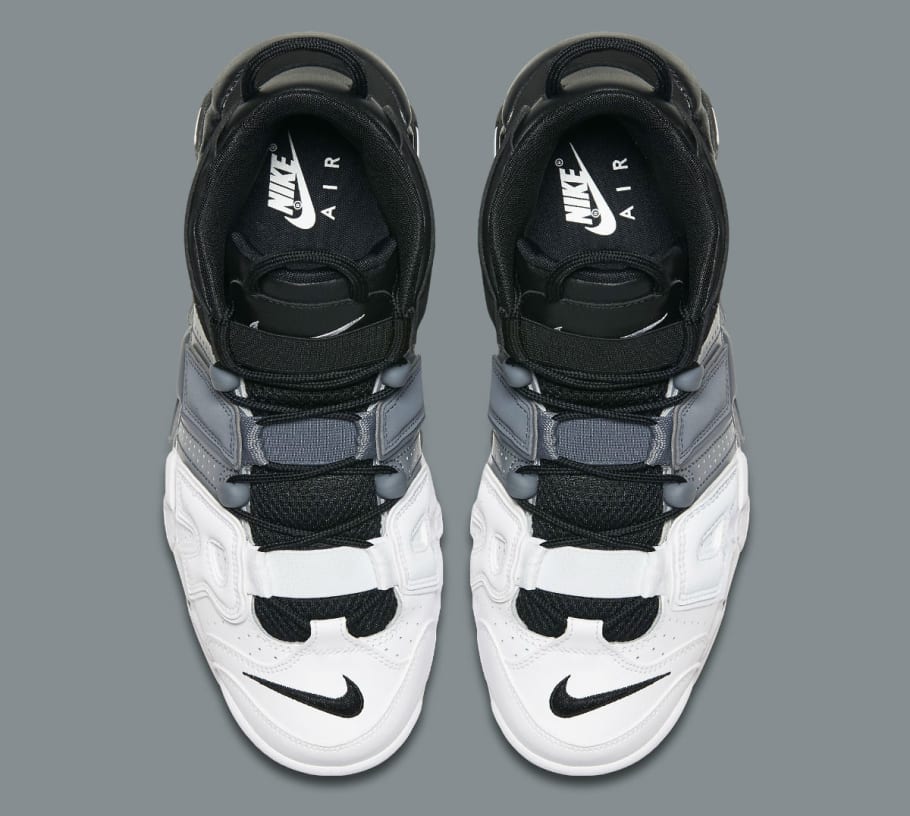 uptempo black and white grey