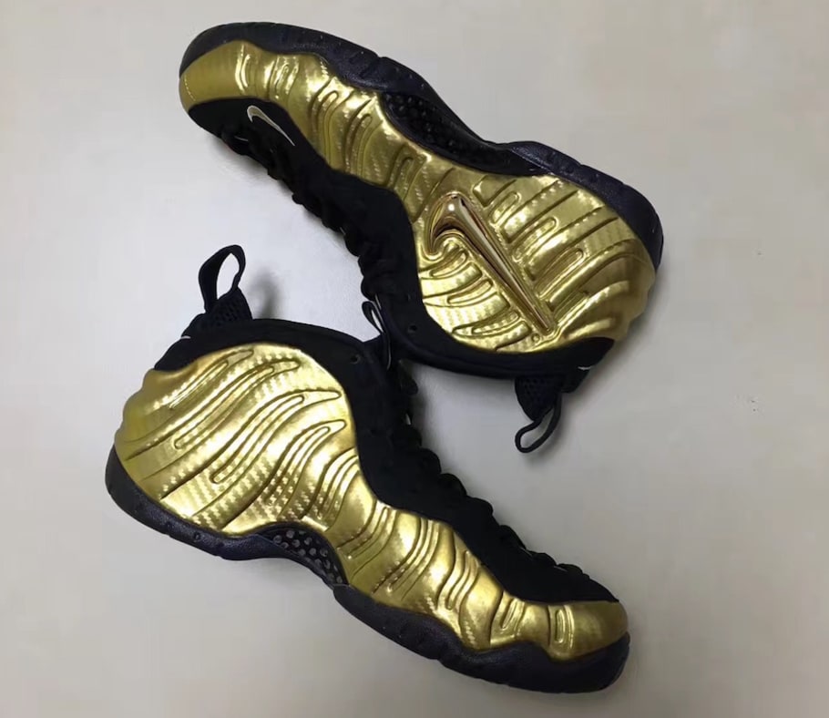 nike foamposite metallic gold
