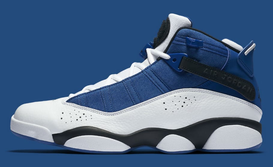 blue and white 6 rings jordans