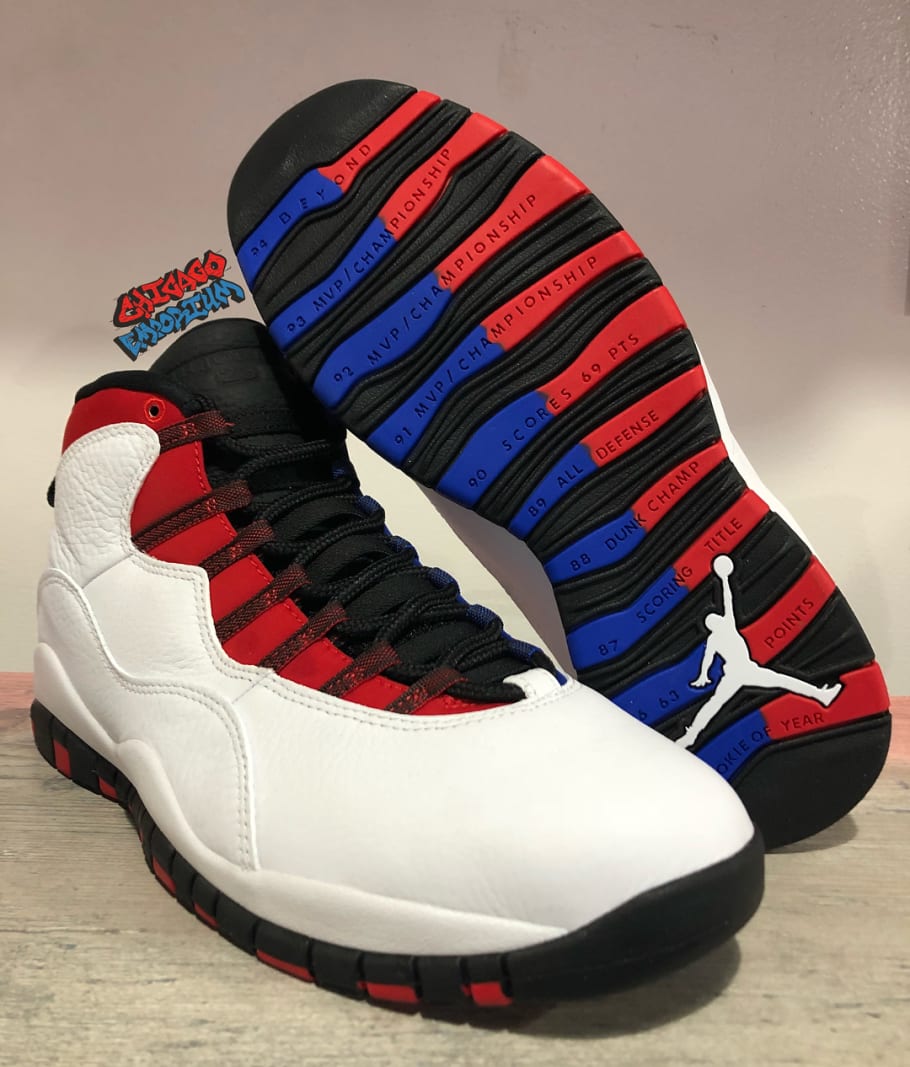 red and blue jordan 10s