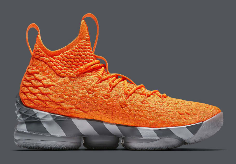 lebron james orange shoes