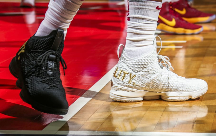 lebron 15 white and black equality