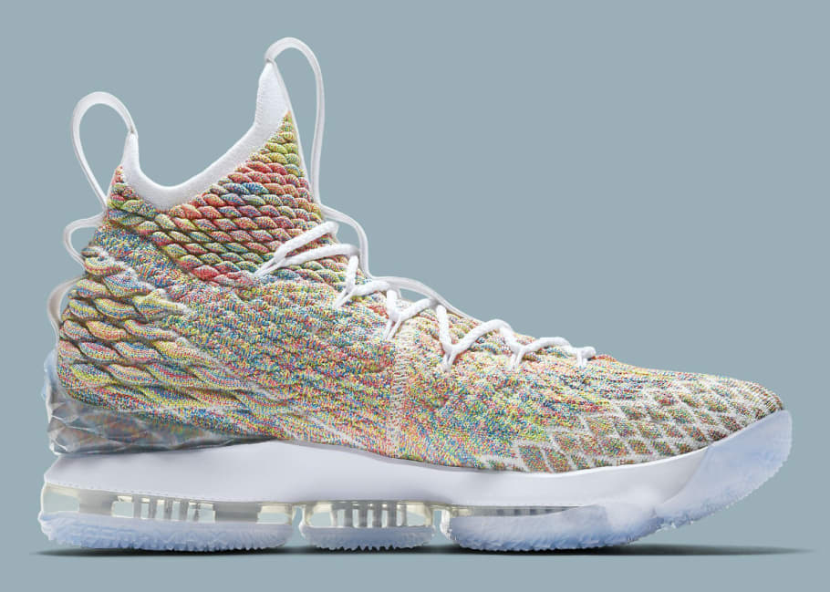 lebron 15 white fruity pebbles