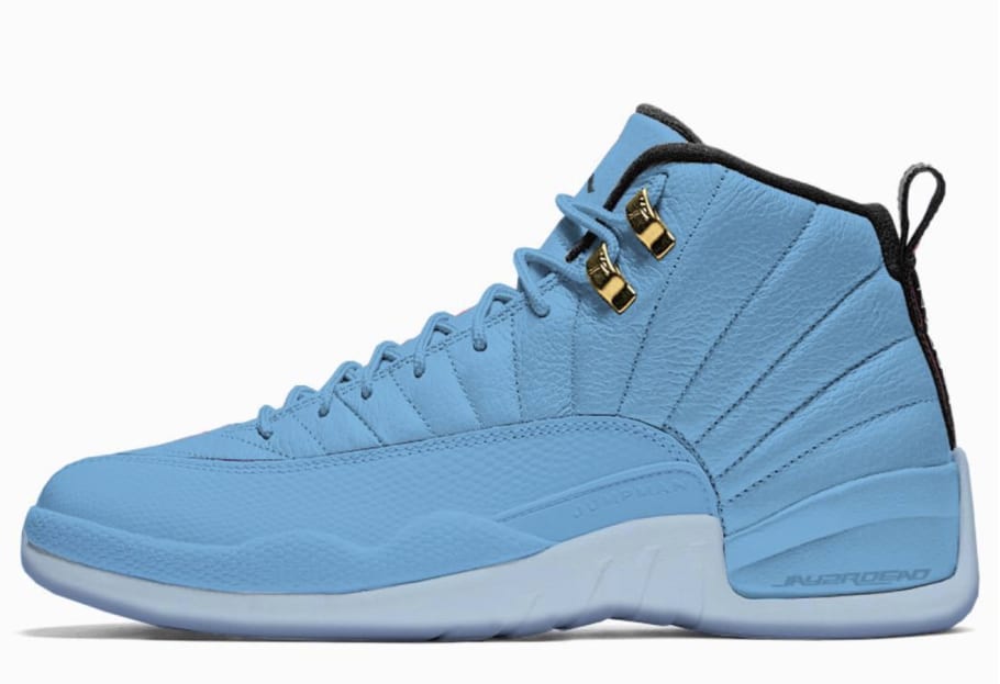 jordan 12 black university blue