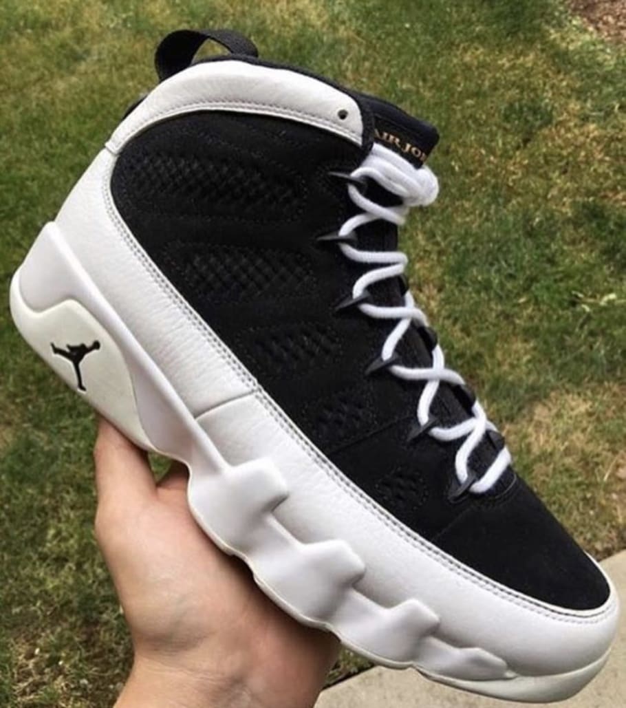 jordan 9s white and gold
