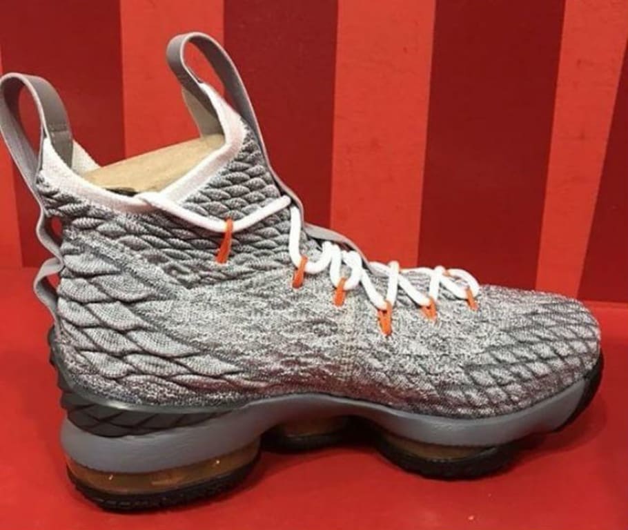 lebron 15 wolf grey on feet