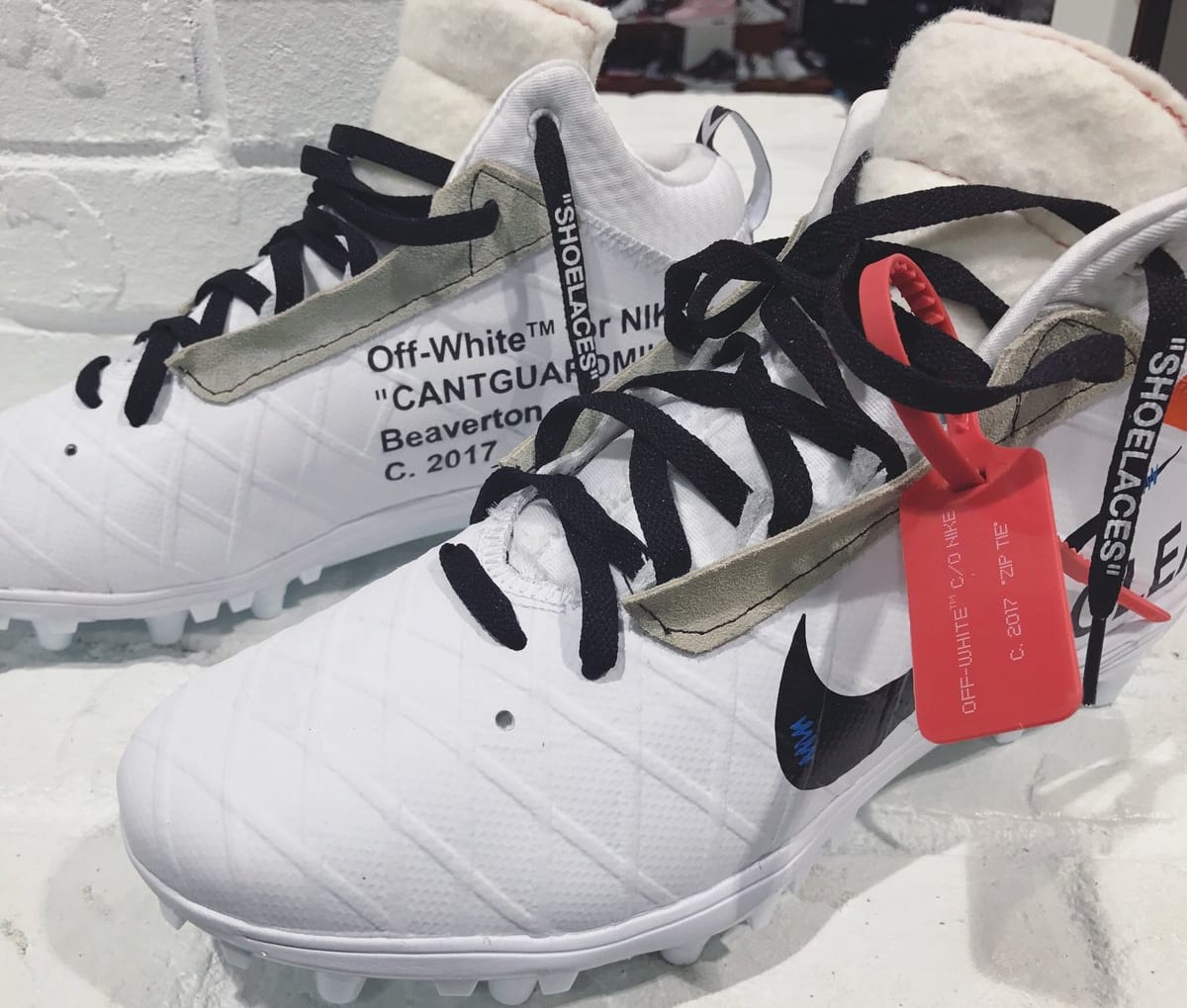 off white nike cleats