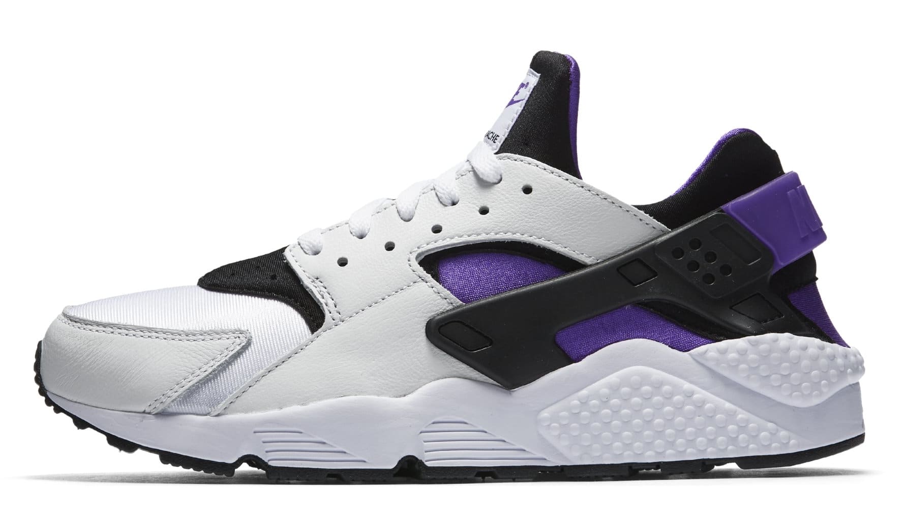 huaraches purple and white