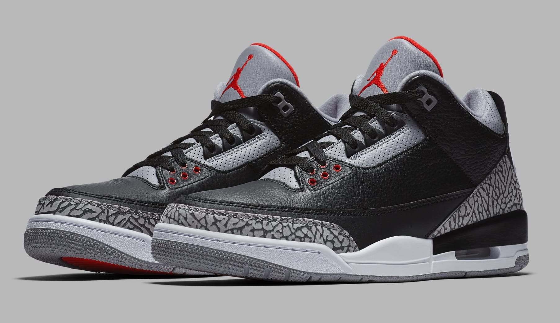 Air Jordan 3 Retro Og Black Cement Grey White Fire Red 001 Official Images Sole Collector