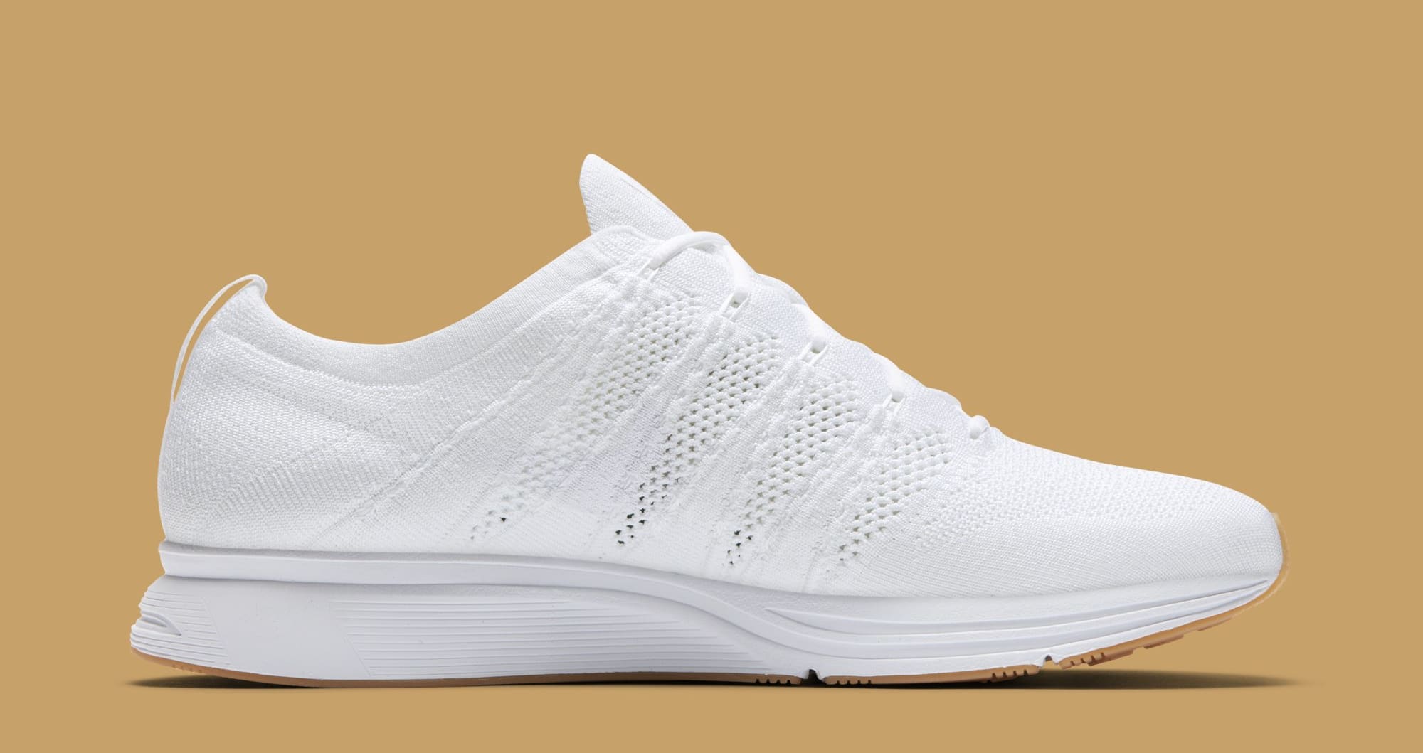 all white flyknit trainer
