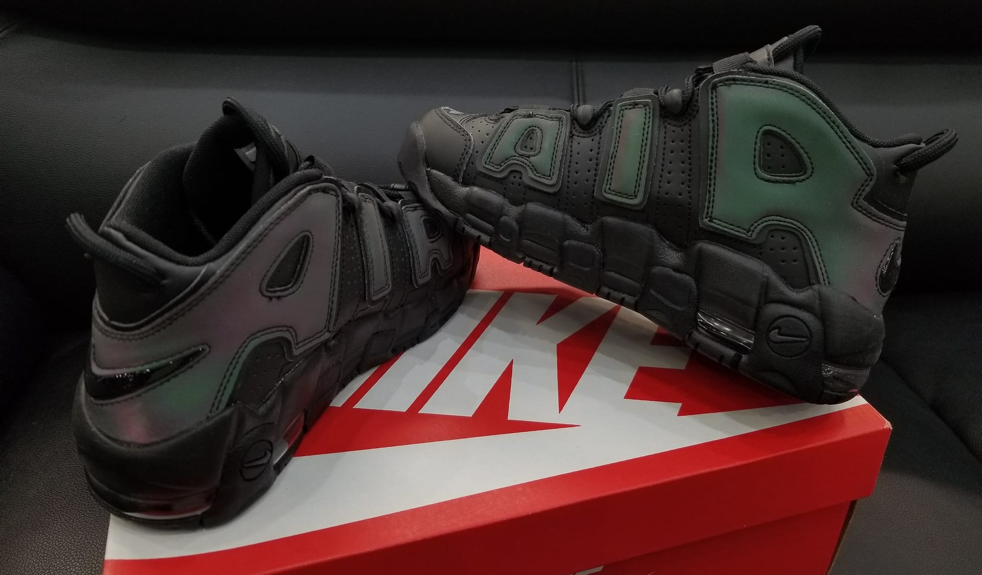uptempo black reflective