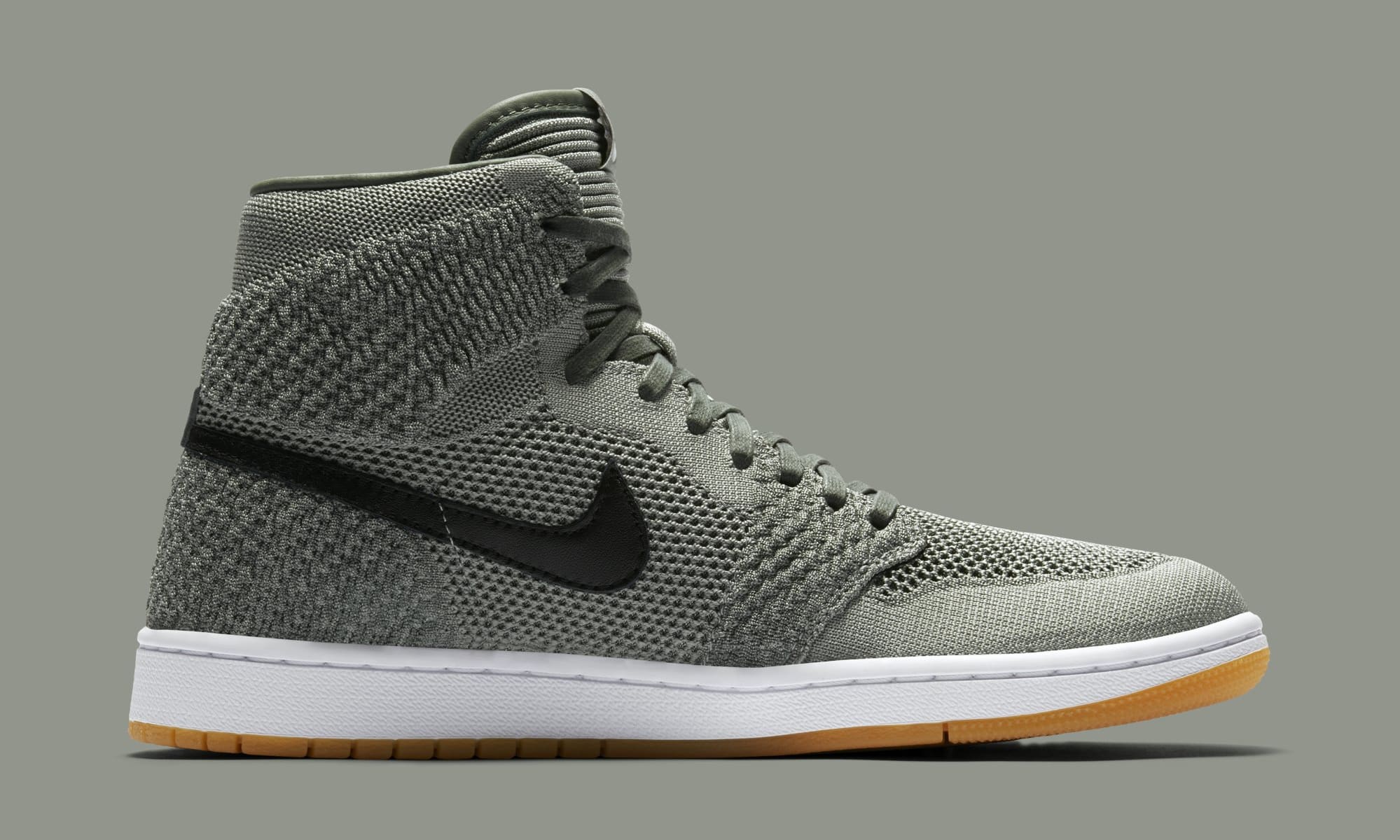 air jordan 1 flyknit clay green