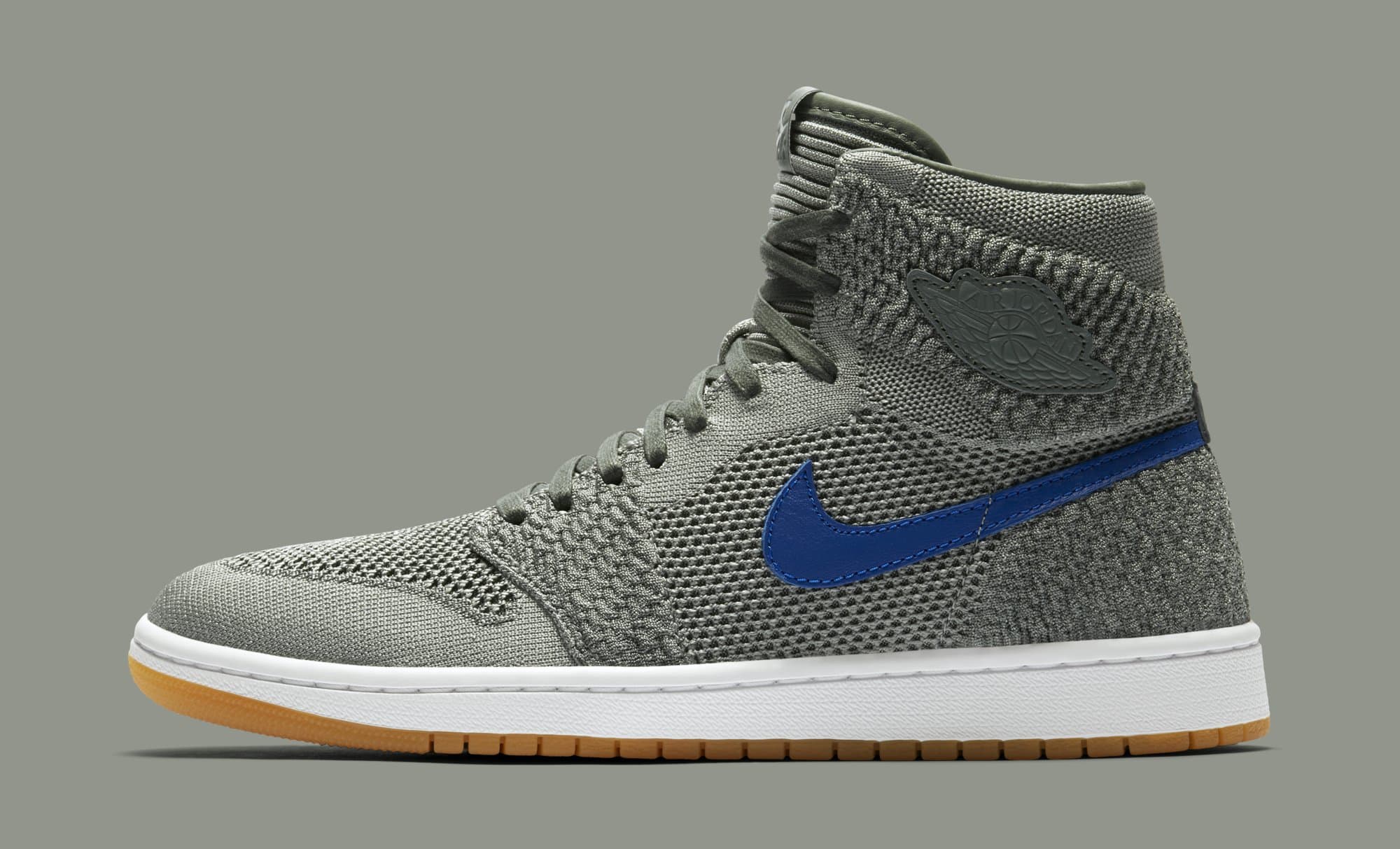 air jordan 1 flyknit clay green